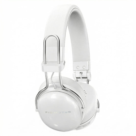 FIO MOTUS Wireless Bluetooth On-Ear Headphones, Active Noise Cancelling, Hi-Res Sound, 55H Playtime, Foldable Design, Lightweight and Comfortable