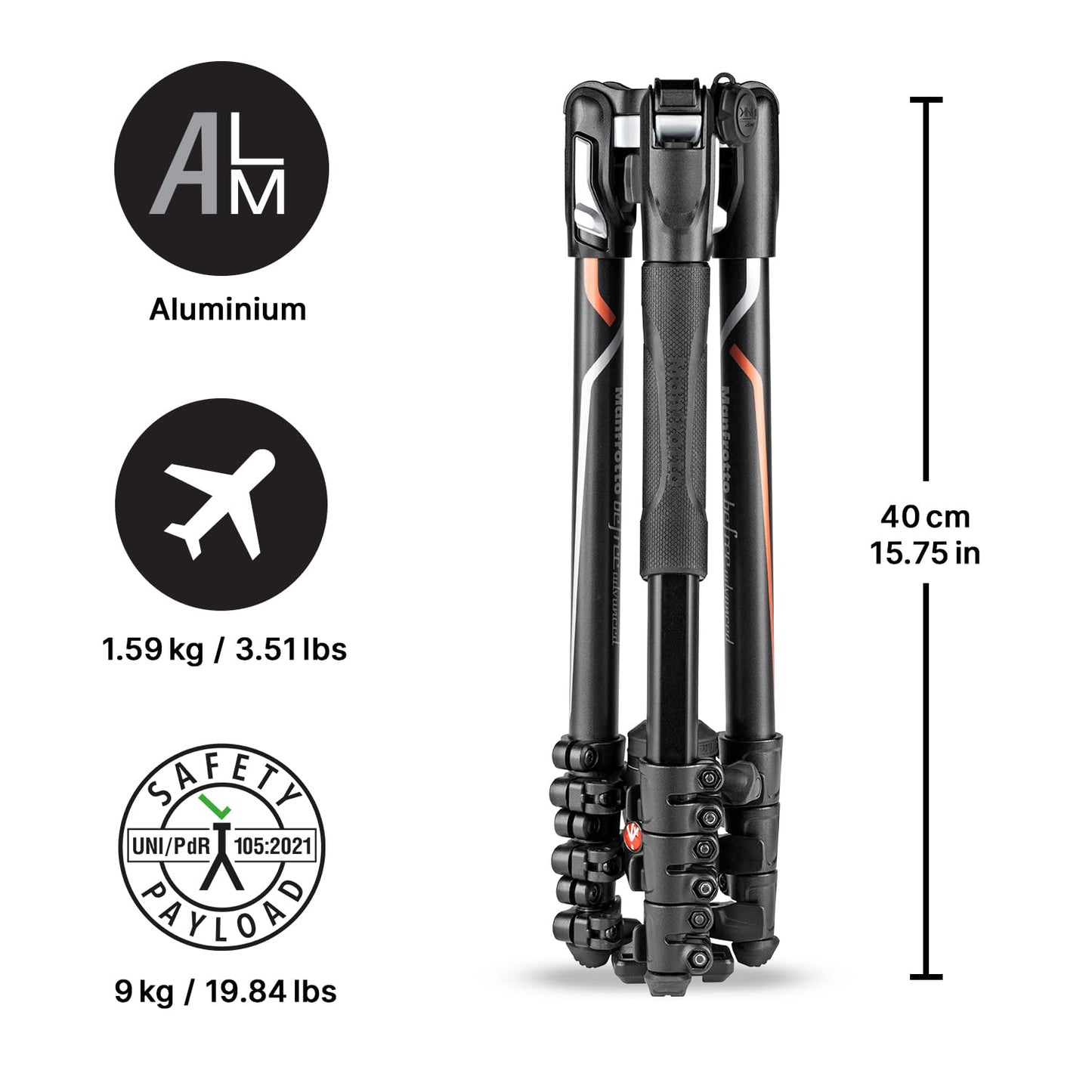 Manfrotto Befree Advanced Camera Tripod Kit Compatible with Sony Alpha7 and Alpha9 Cameras, Tripod Travel Kit with Ball Head and Lever Closure