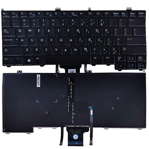 Laptop Replacement Keyboard Fit Dell Latitude 12-7000 E7440 US Layout