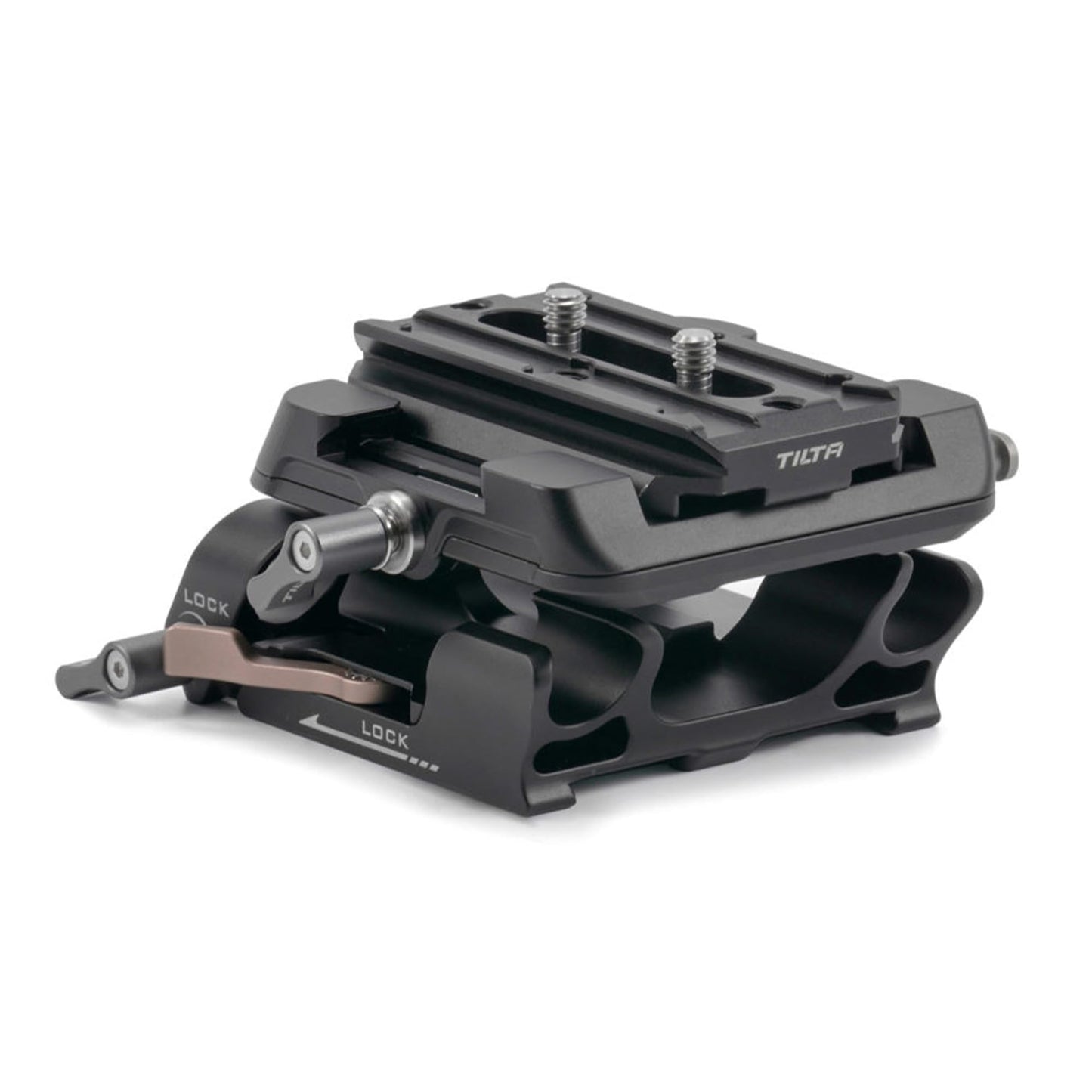 Tilta 15mm LWS Arca Manfrotto Dual Baseplate Compatible w Standard Dovetails | Film Making | Snap-in Design | Titanium Gray TA-DBPK-B