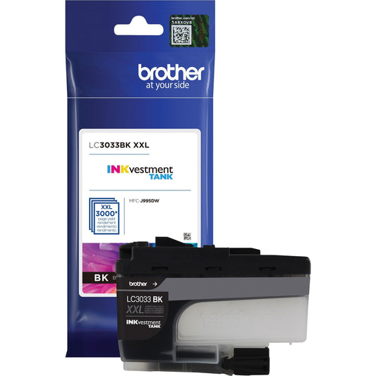 Brother Genuine LC3033BK, Single Pack Super High-Yield Black INKvestment Tank Ink Cartridge, Page Yield Upto 3,000 Pages, LC3033, Amazon Dash