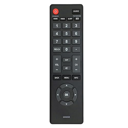 NH303UD Replaced Remote fit for Emerson TV LE391EM4 LF320EM4A LF391EM4 LF461EM4 LF320EM5S LE240EM4 LE320EM4 LF320EM4 LF501EM4 LF461EM4 LF501EM4