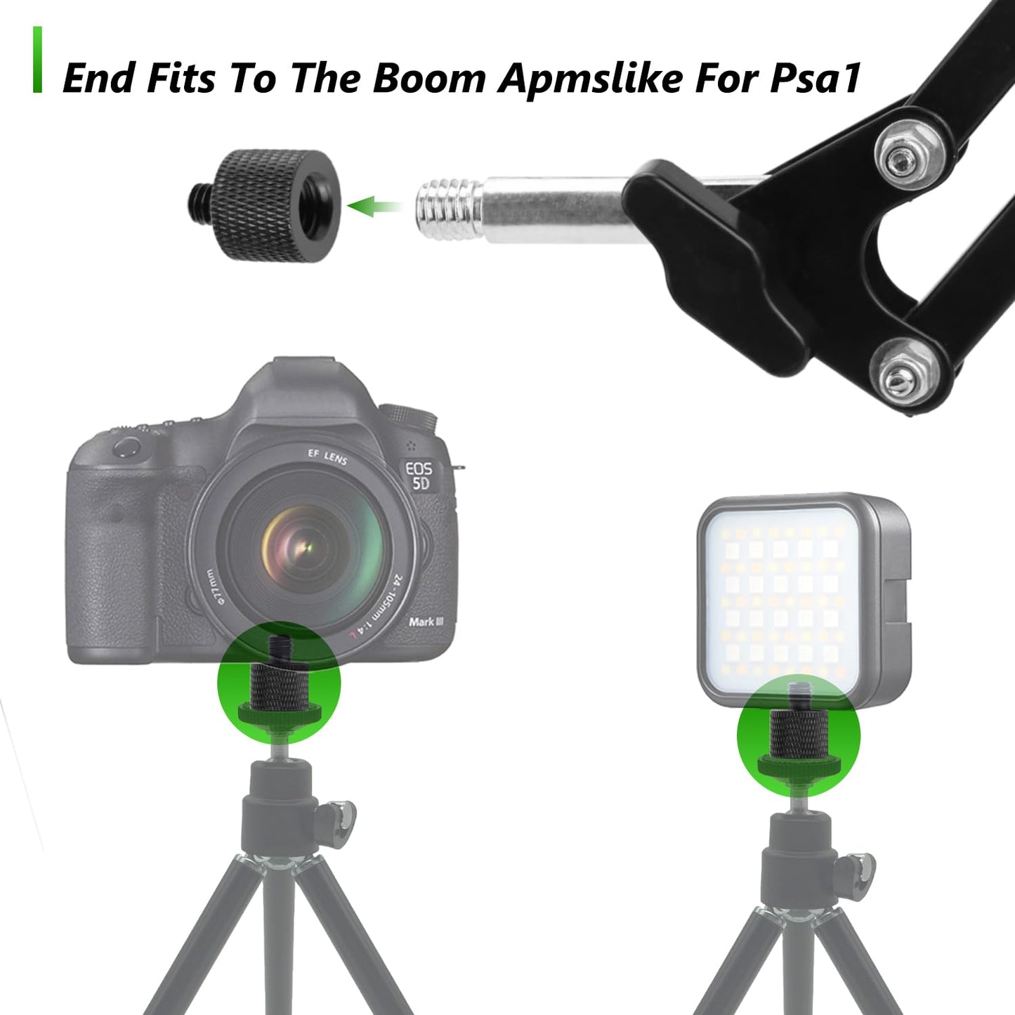 Frgyee 2 Pack 3/8" Female to 1/4" Male Screw Adapter Thread for Tripod Accessories Microphone Holder Camera Mount