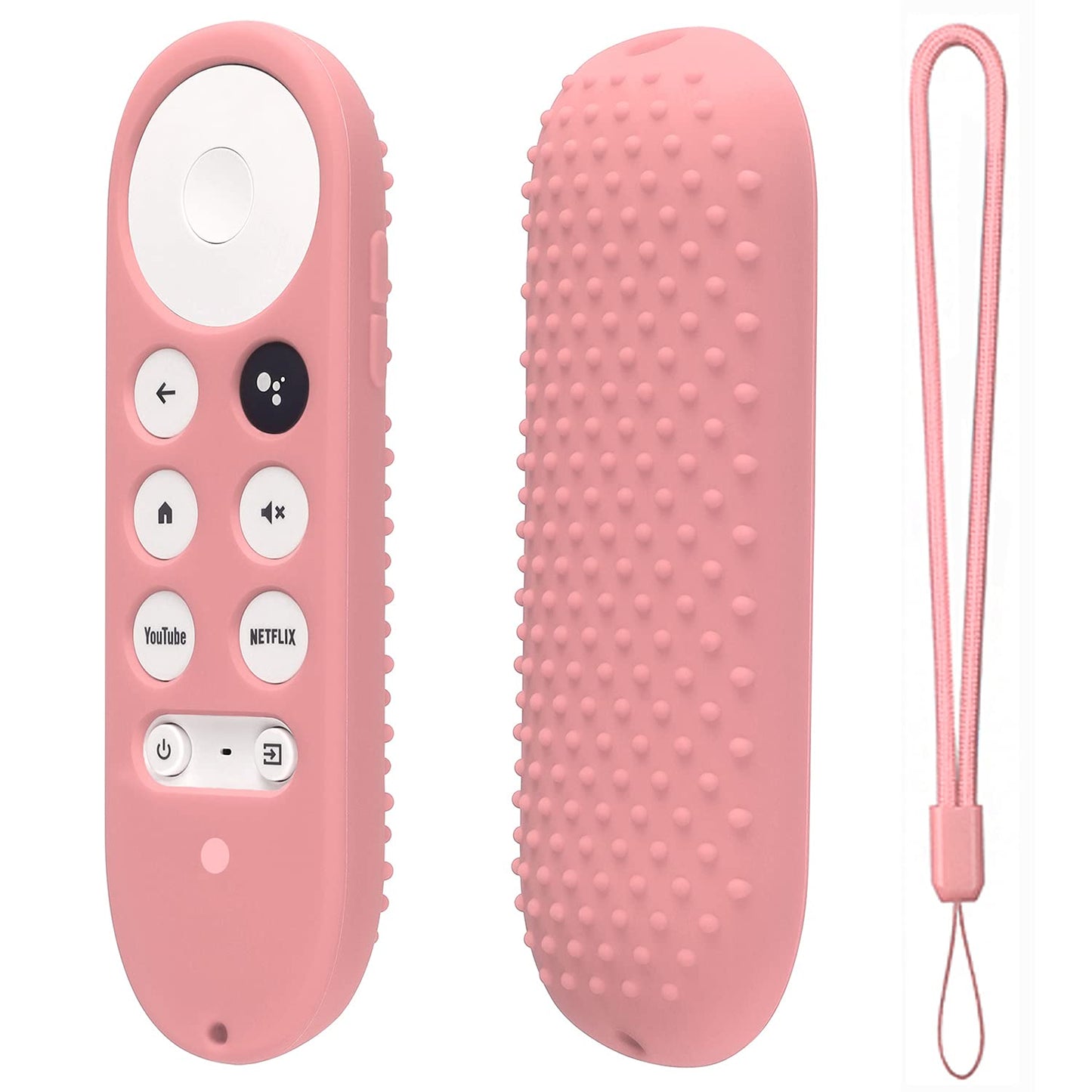 Silicone Case for Chromecast with Google TV 2020 Voice Remote Protective Cover for 2020 Chromecast Voice Remote (Pink)
