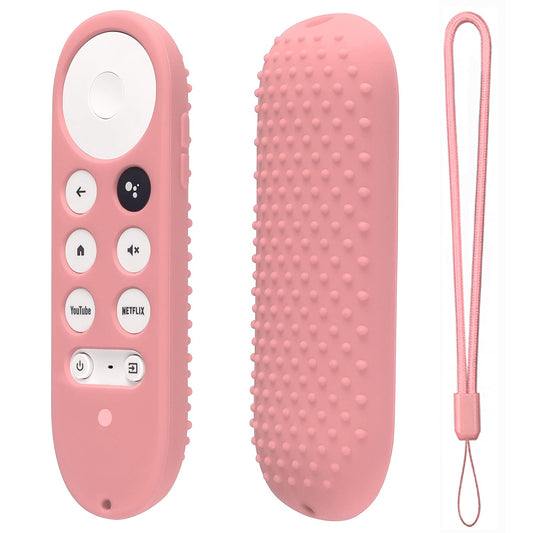 Silicone Case for Chromecast with Google TV 2020 Voice Remote Protective Cover for 2020 Chromecast Voice Remote (Pink)