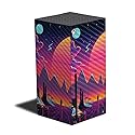 Carbon Fiber Gaming Skin Compatible with Xbox Series X - Synthwave Fringe - Premium 3M Vinyl Protective Wrap Decal Cover - Easy to Apply | Crafted in
