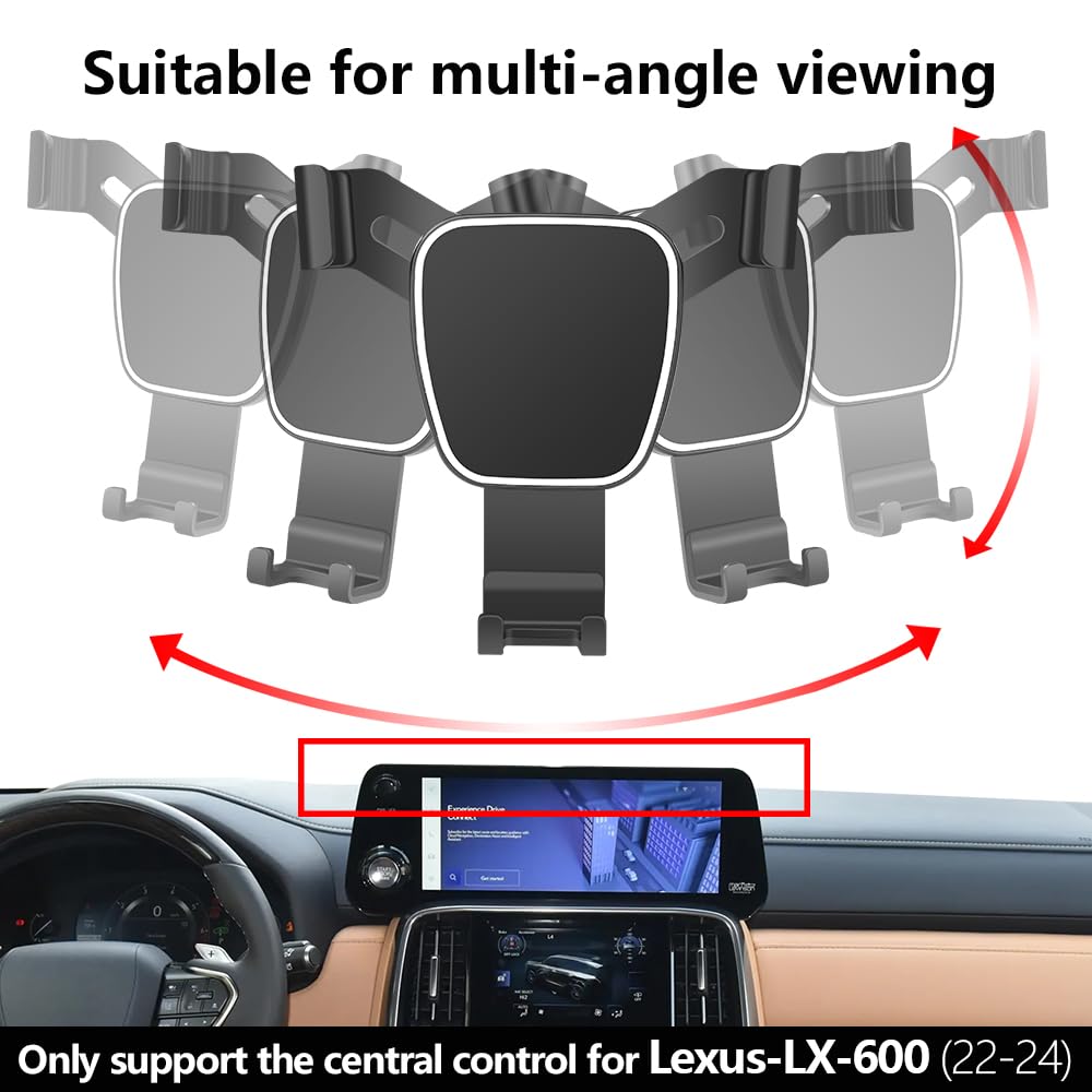 LUNQIN Car Phone Holder for Lexus LX 600 2022 2023 2024 2025 Auto Accessories Navigation Bracket Interior Decoration Mobile Cell Phone Mount case
