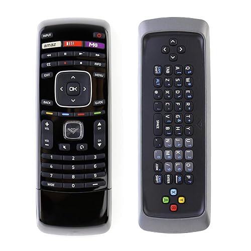 XRT302 QWERTY Keyboard Replace Remote Control fit for Vizio TV E601i-A3 E701i-A3 E650i-A2 D650i-B2 M420SV M470SV M550SV M320SR M370SR M420SR E3D320VX