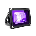 Degruand 10W LED Black Light,Blacklight Flood Light with Plug, IP65 Waterproof,Light Up 10x10FT Area,Wire1.5M/4.92FT, for Glow Party Halloween Bedroom
