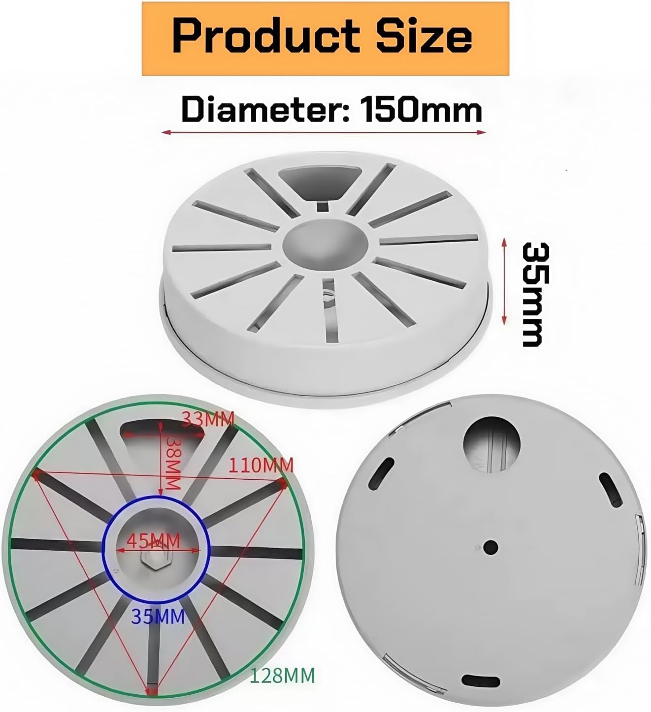 SamIdea 11.8-23.6" Adjustable Ceiling Mount for Large Dome Cameras - 150mm Large Base Plate for TP-Link/H3C/Huawei, Heavy-Duty AP Extension Pole