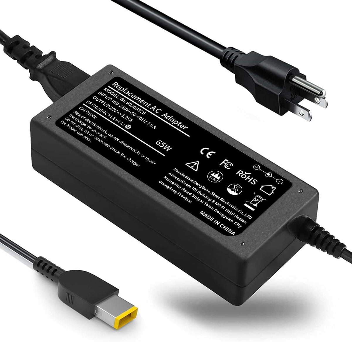 TSKYBEAR 65W Laptop Charger Compatible with Lenovo Thinkpad T460 T470 T470S T430 T440 T440S T440P T450 T460S T560 E440 E450 E550 E560 G50 G50-45