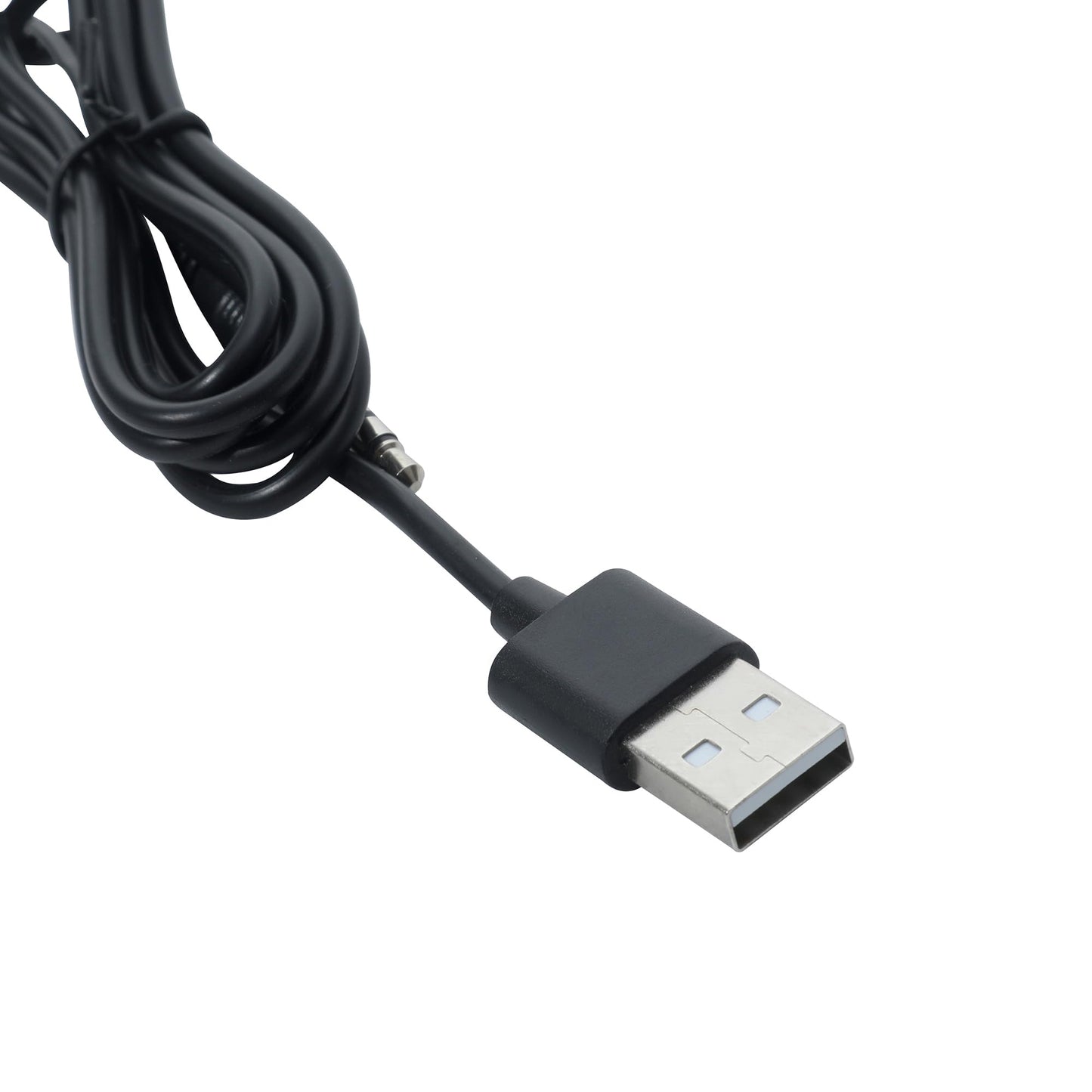 PROTEAR 3.5mm Male AUX Audio Jack Cable to USB 2.0 Adapter Cord Wireless Bluetooth Headphones, Rechargeable Earmuff, Replacement Charging Cable, Black