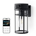 Jarnex Outdoor Porch Light Camera, 2K Wi-Fi Security Cam with AI Human Detection, Pan & Tilt, Dusk to Dawn, 2-Way Audio, Cloud/SD Storage, Wall