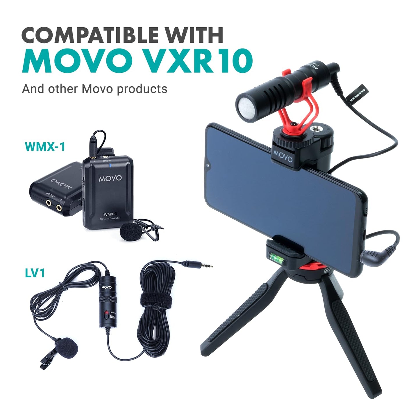 Movo MC4 TRRS to TRS Adapter - 3.5mm (Female) TRRS Microphone Adapter Cable to 3.5mm TRS (Male) for Cameras and Recorders
