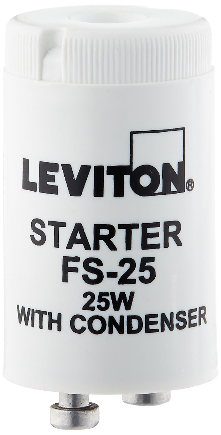 Leviton 13889 Fluorescent Starter, FS-25 , White