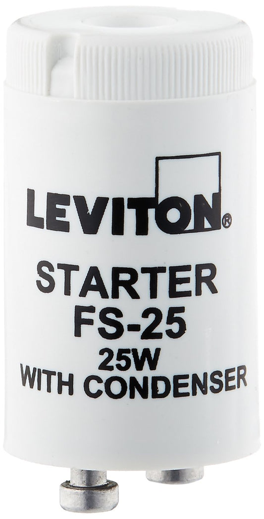 Leviton 13889 Fluorescent Starter, FS-25 , White