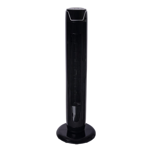 Alera 36" 3-Speed Oscillating Tower Fan With Remote Control, Plastic, Black