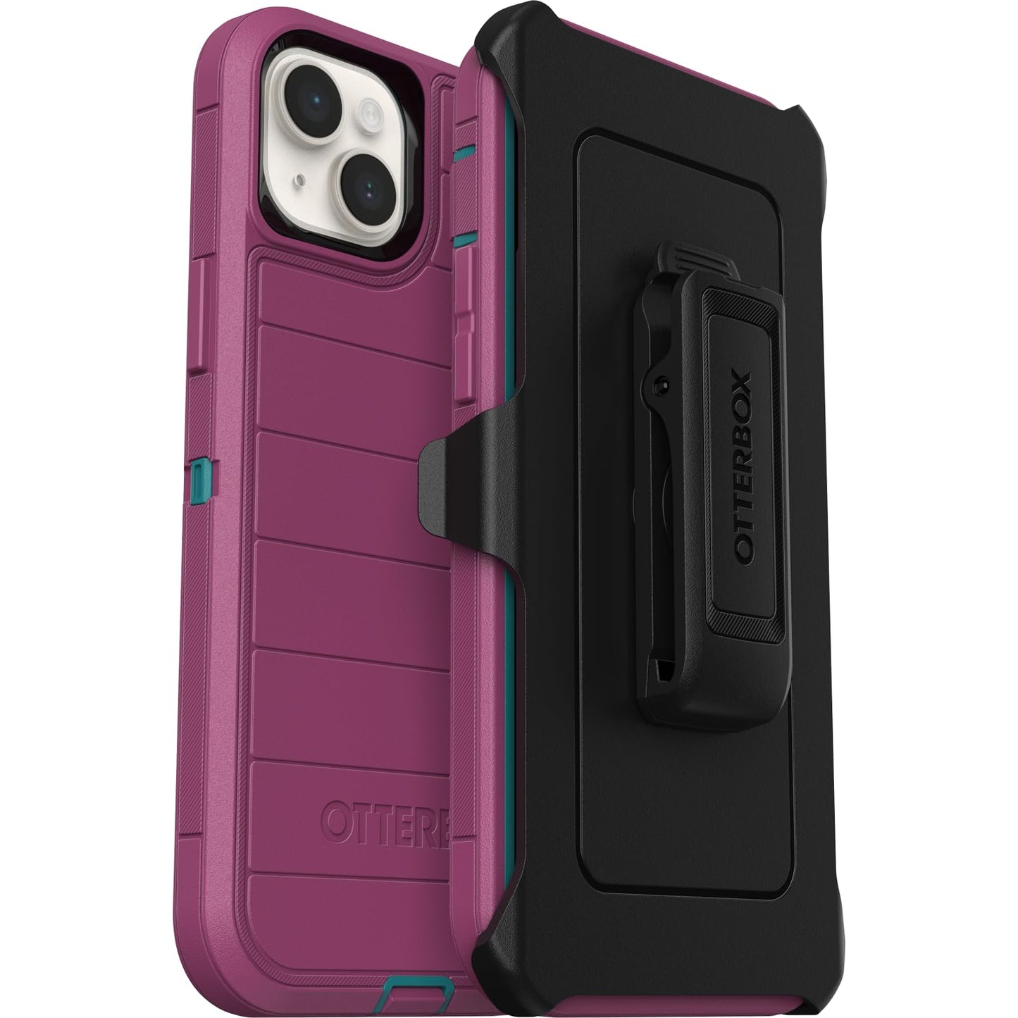 OtterBox iPhone 15 Plus and iPhone 14 Plus Defender Series Pro Case - Canyon Sun (Pink), screenless, Rugged & Durable, with Port Protection, Includes