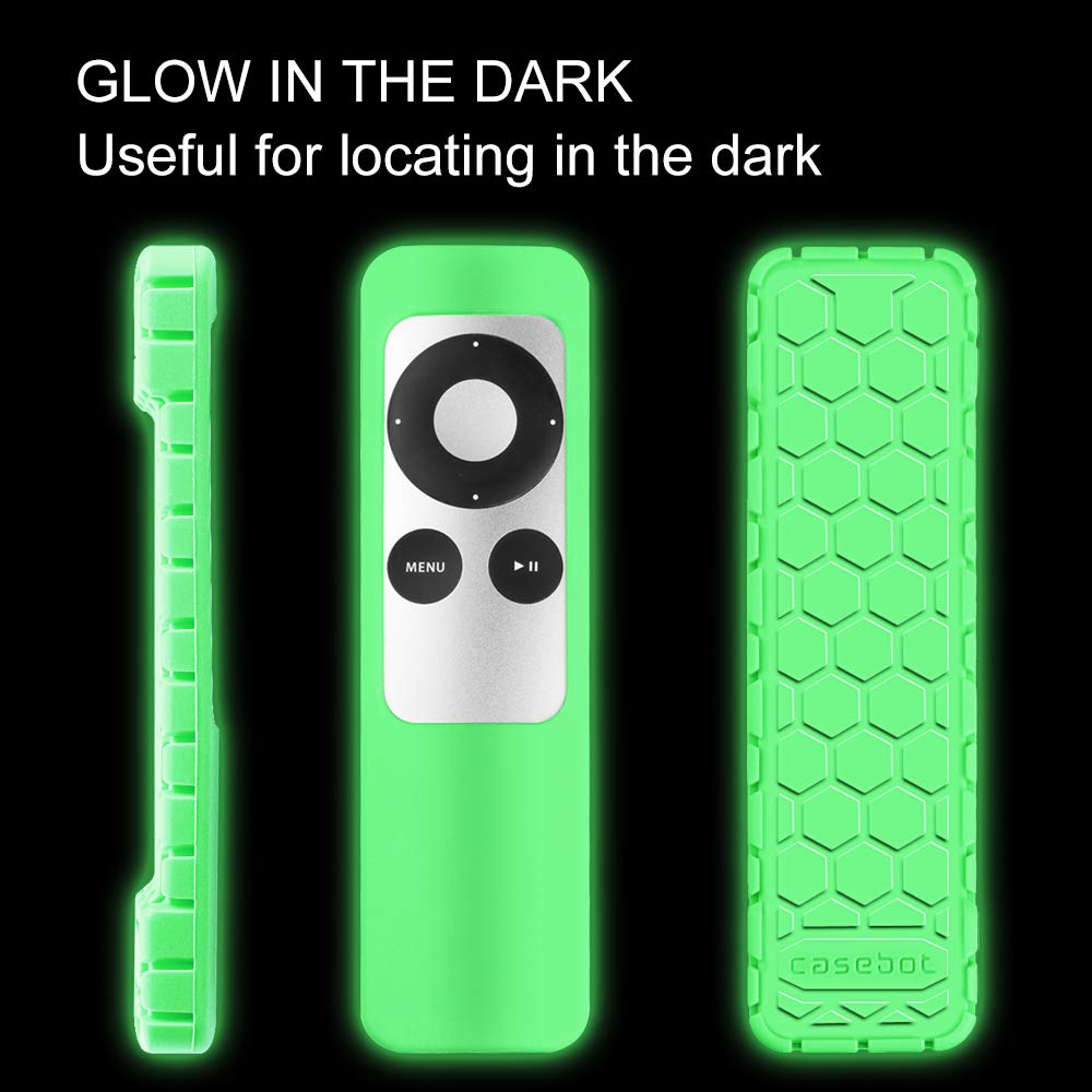 Fintie Protective Case for Apple TV 2 3 Remote Controller - CaseBot (Honey Comb Series) Light Weight (Anti Slip) Shock Proof Silicone Sleeve Cover