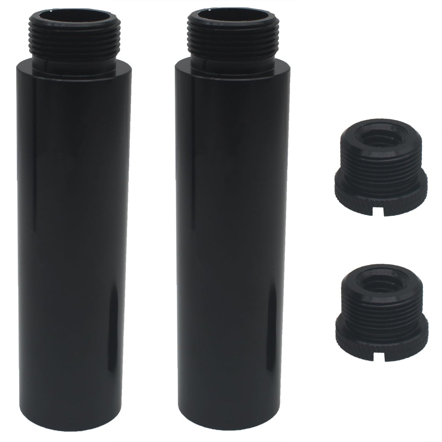 SYCZIOHU 2.99 Inch Microphone Extension Pipe Set 2 PCS Mic Stand Extension Tube with Adapter screw for Microphone Stand and DIY (3/8 to 5/8)