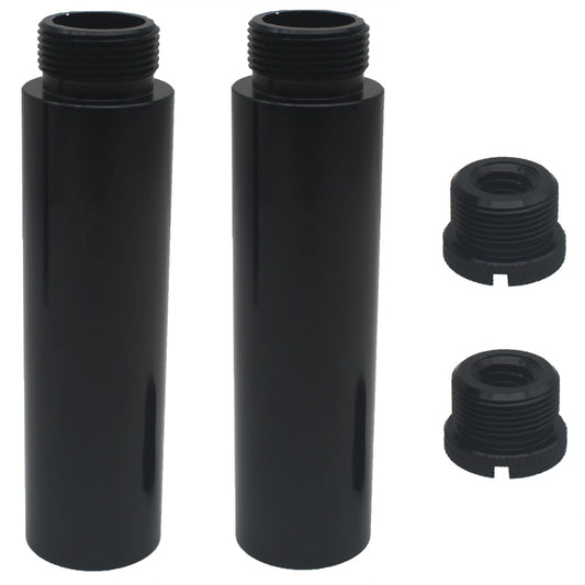 SYCZIOHU 2.99 Inch Microphone Extension Pipe Set 2 PCS Mic Stand Extension Tube with Adapter screw for Microphone Stand and DIY (3/8 to 5/8)
