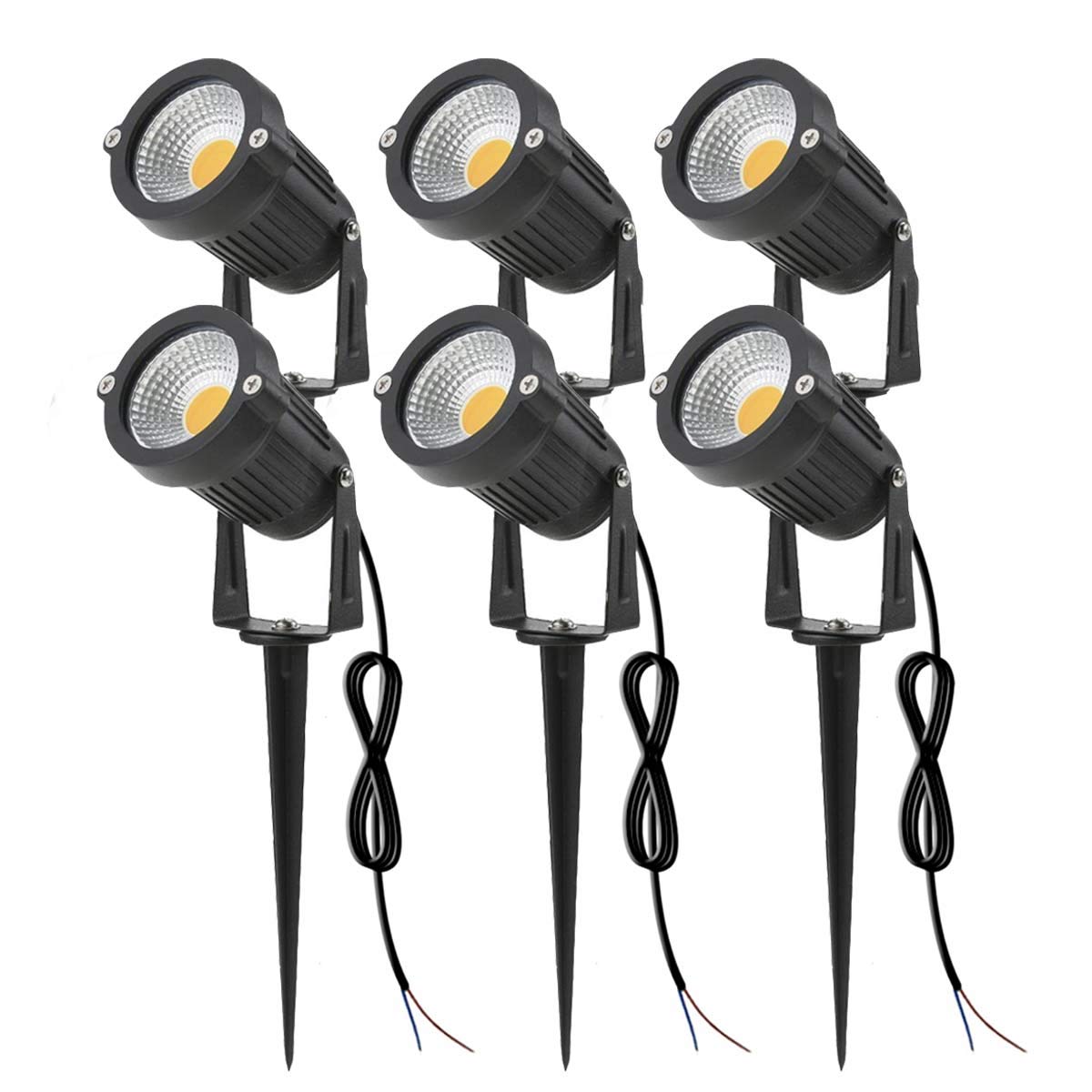 SUNRIVER Low Voltage Landscape Lights Led Landscape Lighting 6W Outdoor Landscape Lights 12V 24V Waterproof Landscape Spotlights for Yard, Lawn