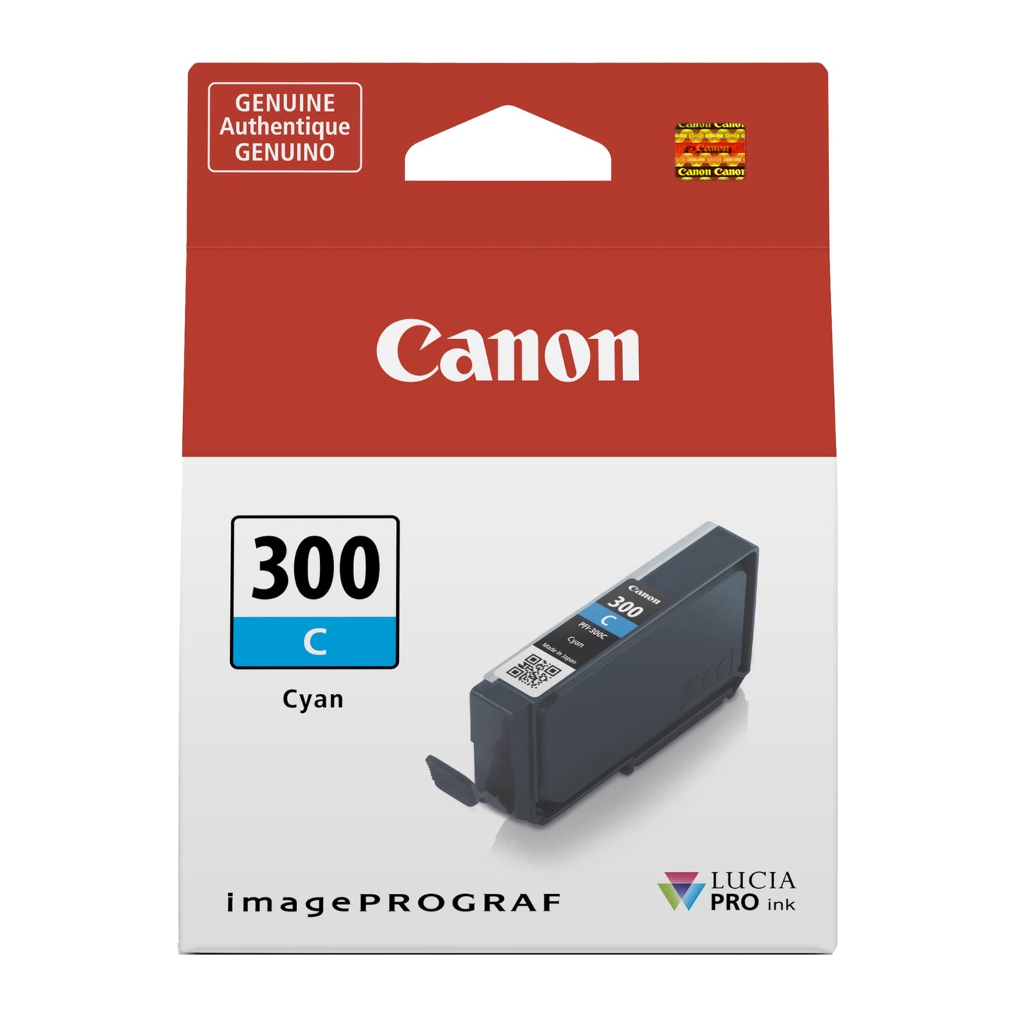 Canon PFI-300 Genuine Cyan Ink Tank, Compatible with ImagePROGRAF PRO-300 Printers
