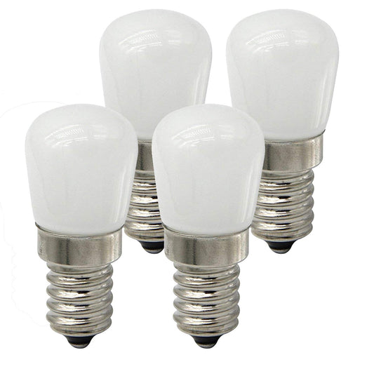 CTKcom 2W LED Refrigerator Bulb (4 Pack)-European E14 Base 15W Equivalent Daylight White 6000K 120V Lamp for Freezer Lighting,Home Lighting
