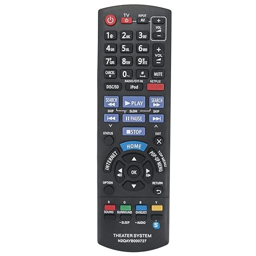 N2QAYB000727 Replaced Remote Control Applicable for Panasonic SC-BTT196 SC-BTT490 SC-BTT190 SC-BTT195 SCBTT196 SCBTT490 SCBTT190 SCBTT195 SA-BTT490