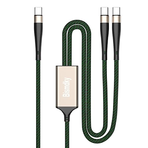 Multi USB C Charging Cable 4 ft 2-in-1 USB C to Type-C Cable 100W Max,Fast Charging for iPhone 16/16 Pro/16 Pro Max/16 Plus/15 Series,Galaxy