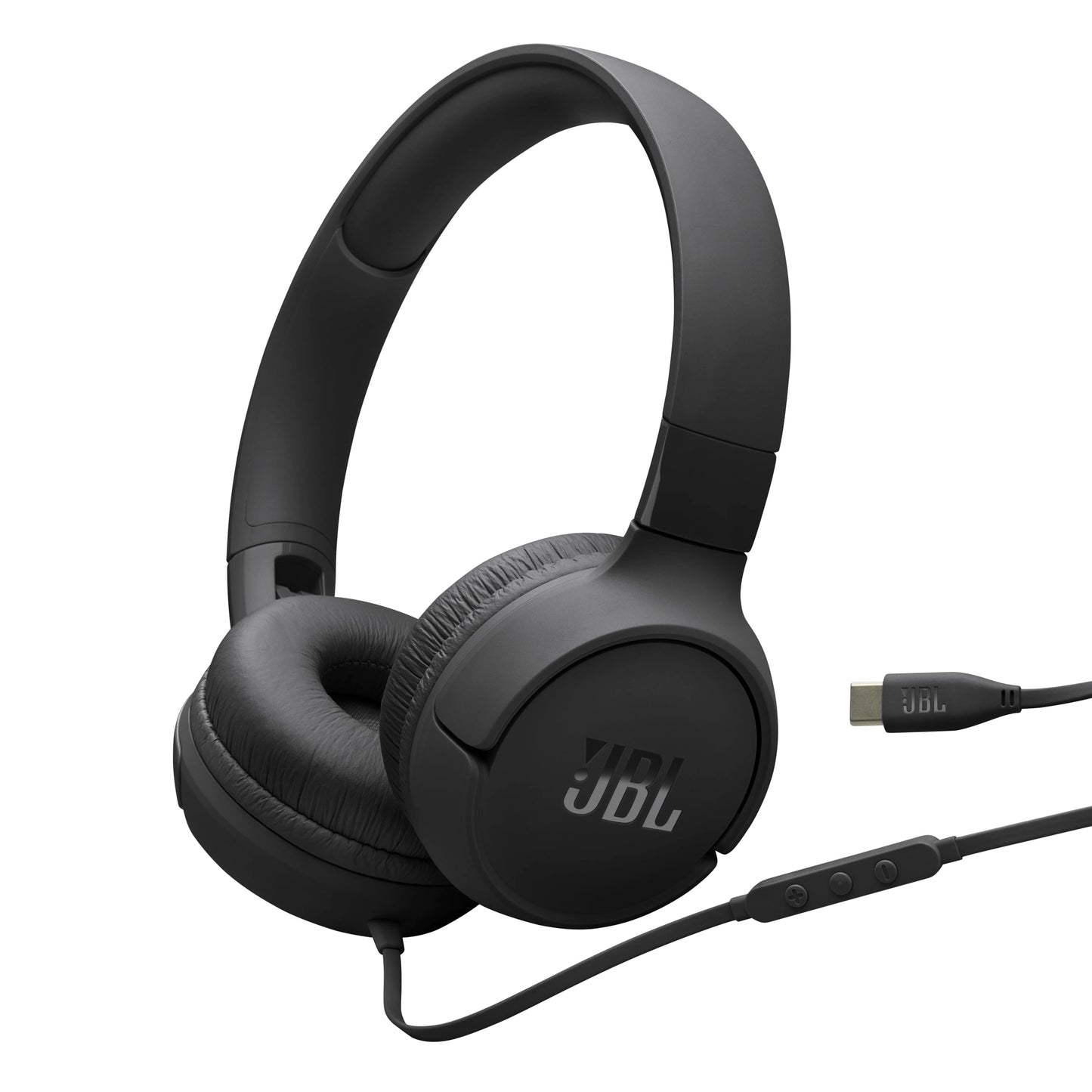 JBL Tune 520C - USB-C Wired on-Ear Headphones with Hi-Res Audio Support, JBL Pure Bass Sound, Comfort fit, USB-C connectivity, 3-Button Remote…