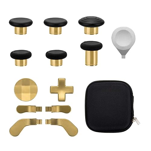 13 in 1 Metal Thumbsticks for Xbox One Elite Series 2, Elite Series 2 Controller Accessory Parts, Gaming Accessory Replacement, Metal Mod 6 Swap