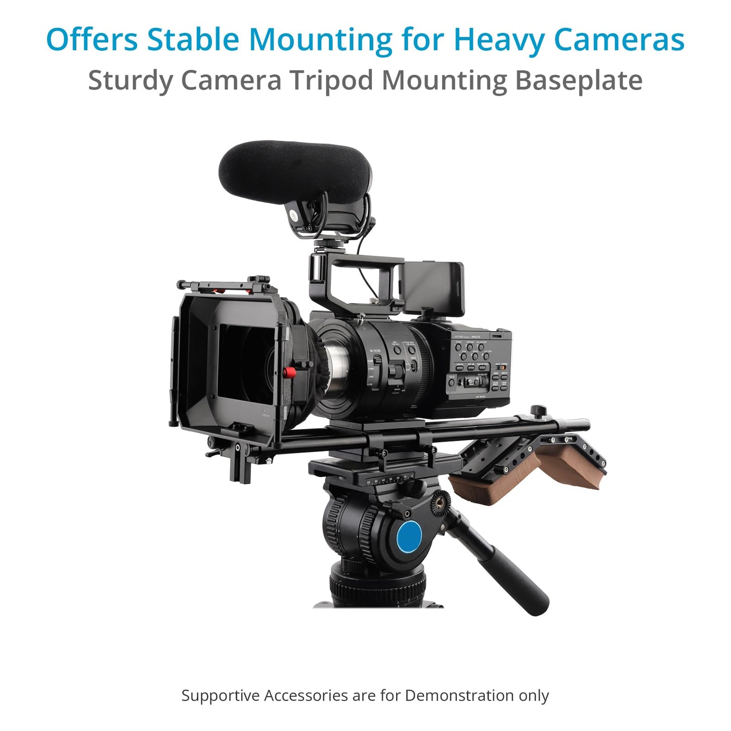 PROAIM SnapRig Camera Baseplate with Tripod Mount. Dual Mounting & 15mm Rod Support. (BP-01)