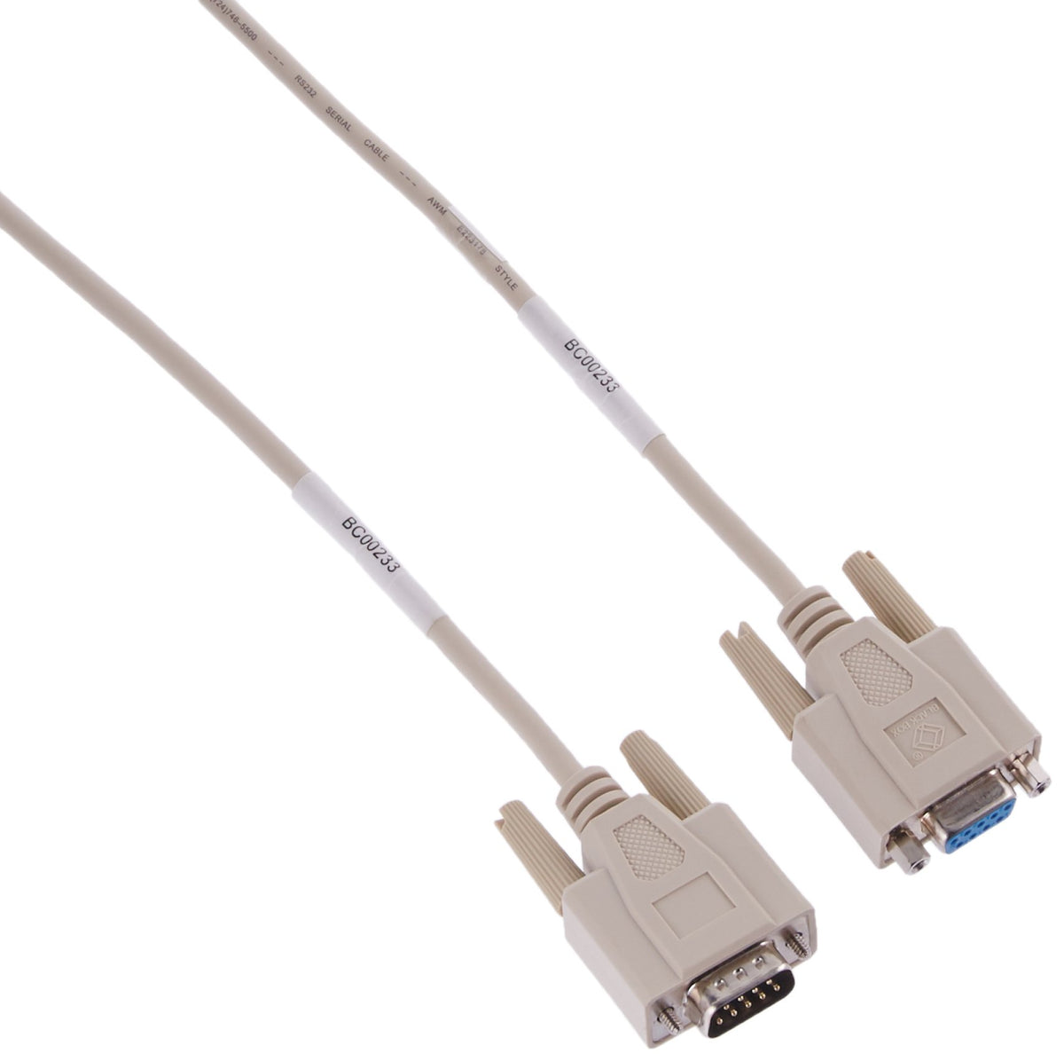 Black Box RS-232 Serial Cable - Shielded, PVC, Molded, DB9 Male/Female with THUMBSCREWS, 2