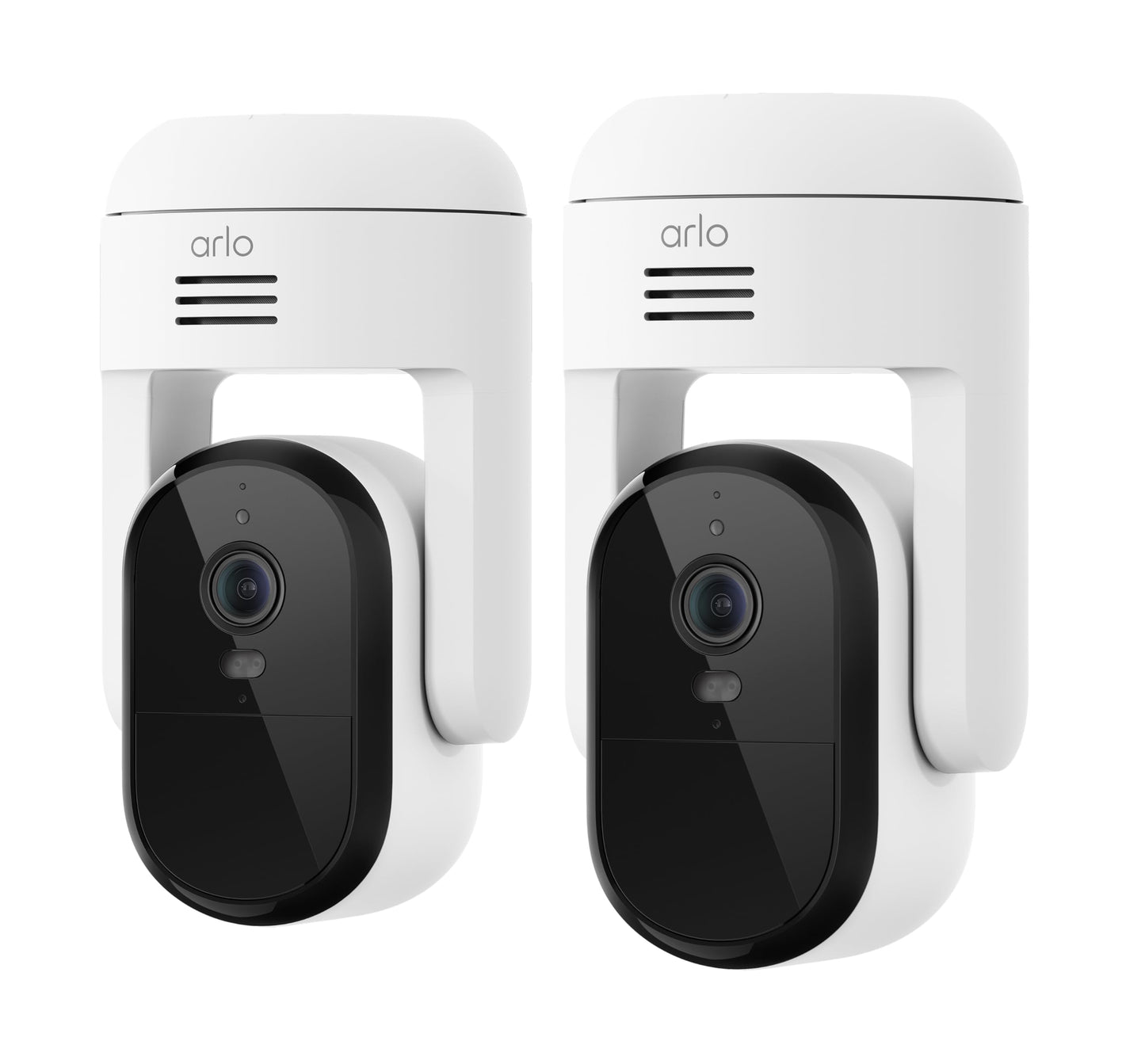 Arlo Essential Pan Tilt Security Camera 2K - Wired Plug-in Power Outdoor Camera, Person Recognition, Package Detection, Animated Preview, 1-Month