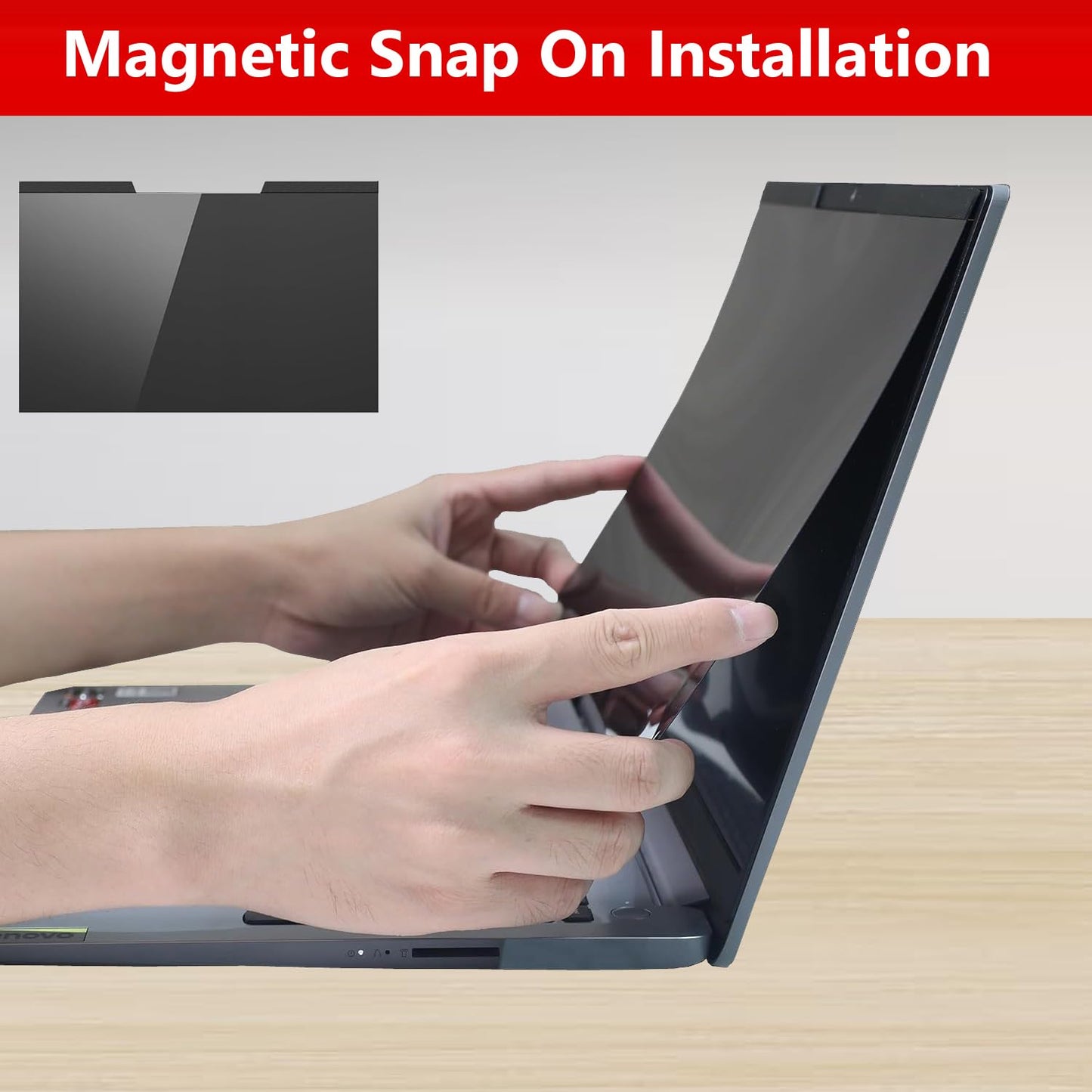 14 inches Magnetic Privacy Screen for Laptop Widescreen 16:9 Monitor | Computer Privacy Shield | Anti Glare & Blue Light Filter | UV & Eye Protection