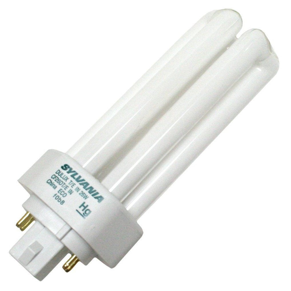 Sylvania 20882 (6-Pack) CF26DT/E/IN/841/ECO 26-Watt Triple Tube Compact Fluorescent Light Bulb, 4100K, 1746 Lumens, 82 CRI, T4 Shape, 4-Pin GX24q-3