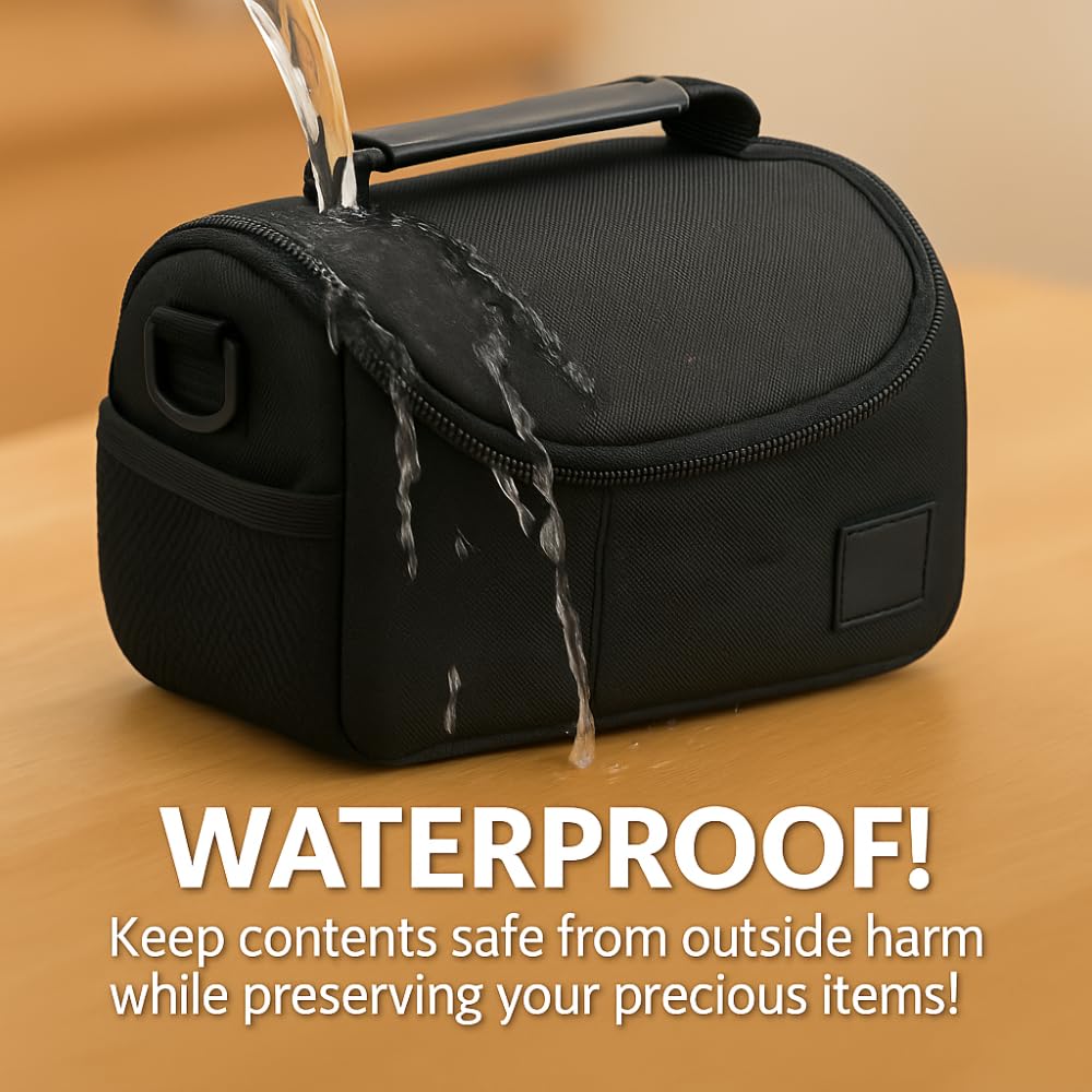 eCostConnection Medium Soft Padded Camera Equipment Bag/Case For Pentax K-30, K-50, K-500, K-r, K-x, 645D & More… + Microfiber Cloth