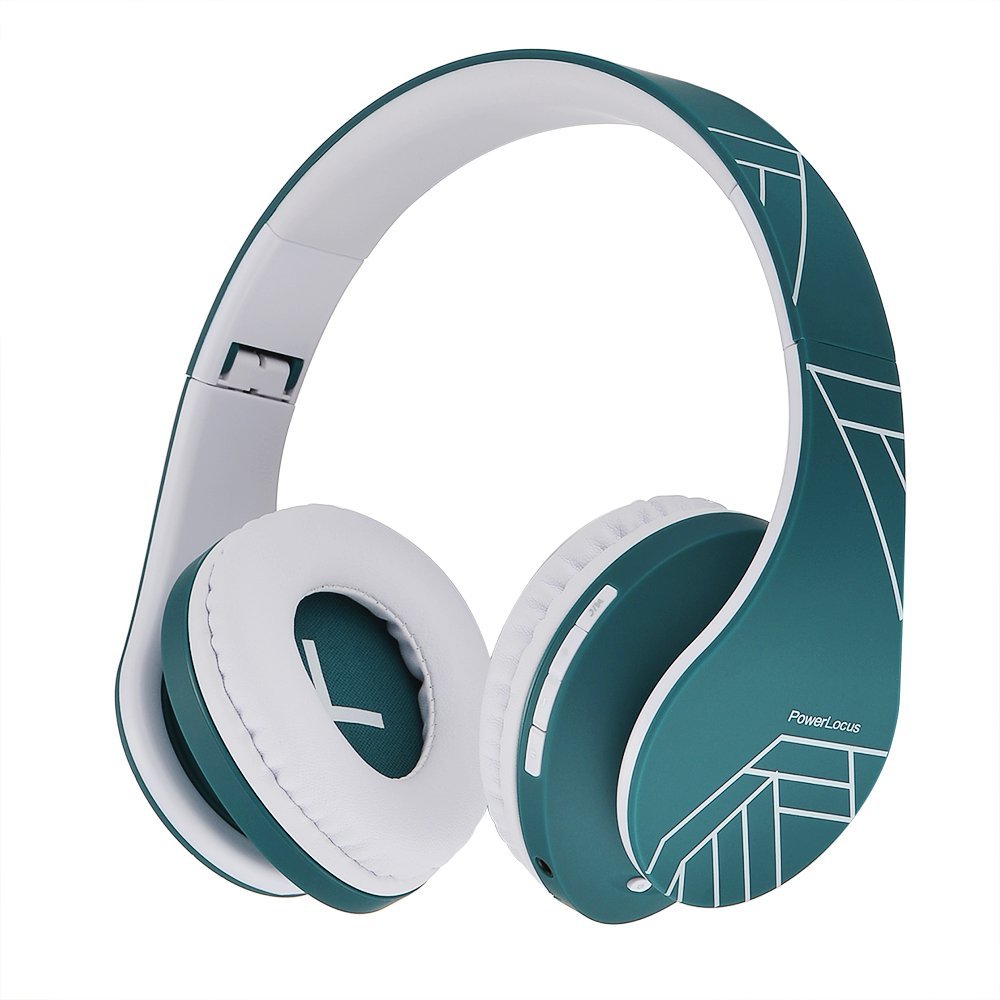 PowerLocus Bluetooth Over-Ear Headphones, Wireless Stereo Foldable Headphones Wireless and Wired Headsets with Built-in Mic, Micro SD/TF, FM…