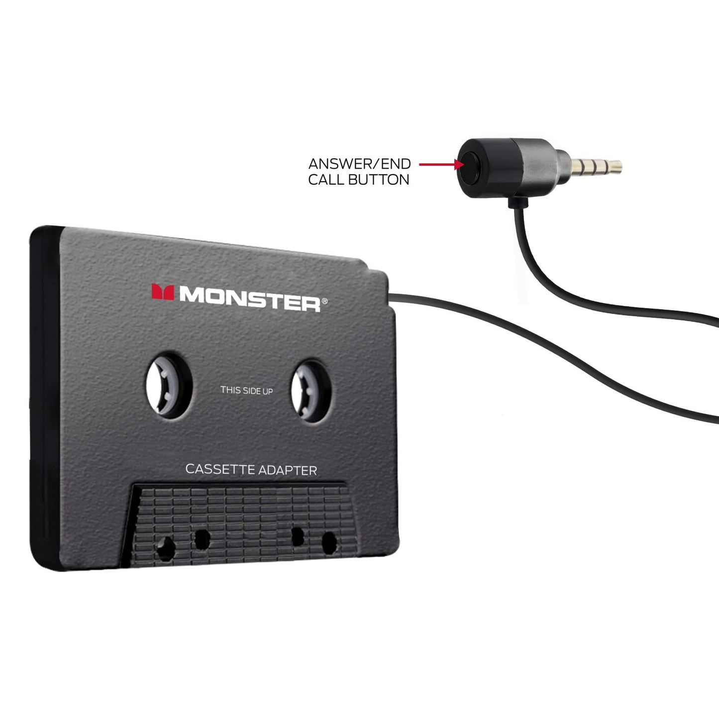 Monster Cassette to Aux Audio Adapter for Car, Compatible with Devices Featuring 3.5mm Aux Port, Music Playback, Hands-Free Calls, Xtreme Easy DIY