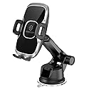 WixGear Phone Holders for Your Car - Dashboard & Windshield Car Phone Holder Mount with 60° Rotation, Strong Double Lock Suction Cup, Soft Anti-Slip