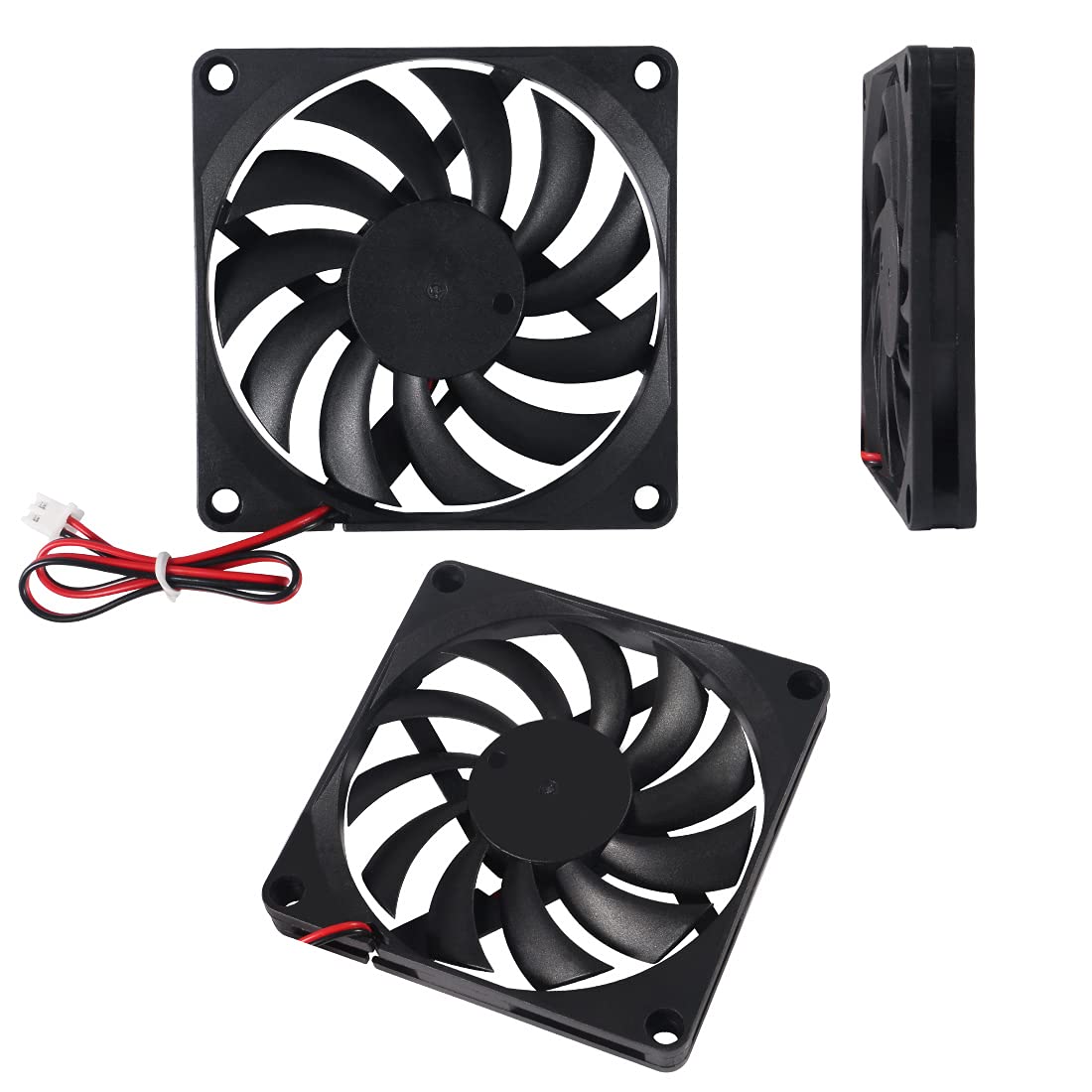2Pcs DC 24V 8010 3D Printer 80x80x10 Brushless Cooling Fan 80MM for PC CPU Computer Case Cooler