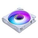 Phanteks M25-120 Gen2, 120mm ARGB High Performance Cooling Fans, Daisy-Chain Unified Fan Frame, Infinity Mirror hub, Single Cable Connection, White