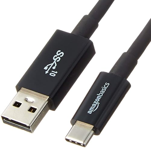 Amazon Basics USB-C to USB-A 3.1 Gen 2 Adapter Charger Cable, Fast Charger, 10Gbps High-Speed, USB-IF Certified, Compatible with iPhone 16/15, iPad