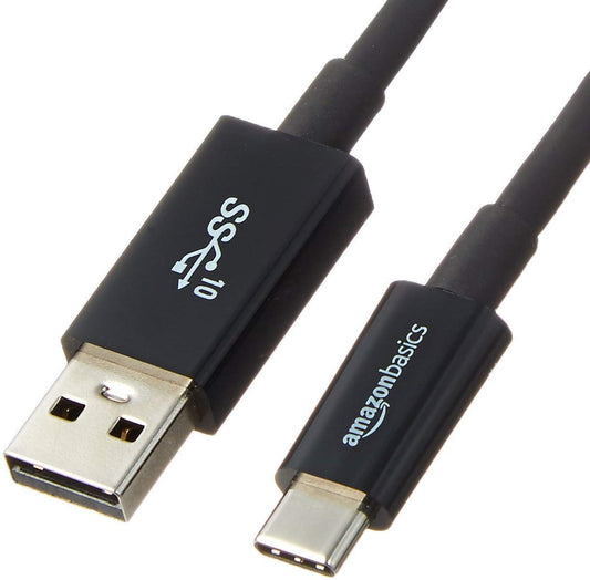 Amazon Basics USB-C to USB-A 3.1 Gen 2 Adapter Charger Cable, Fast Charger, 10Gbps High-Speed, USB-IF Certified, Compatible with iPhone 16/15, iPad