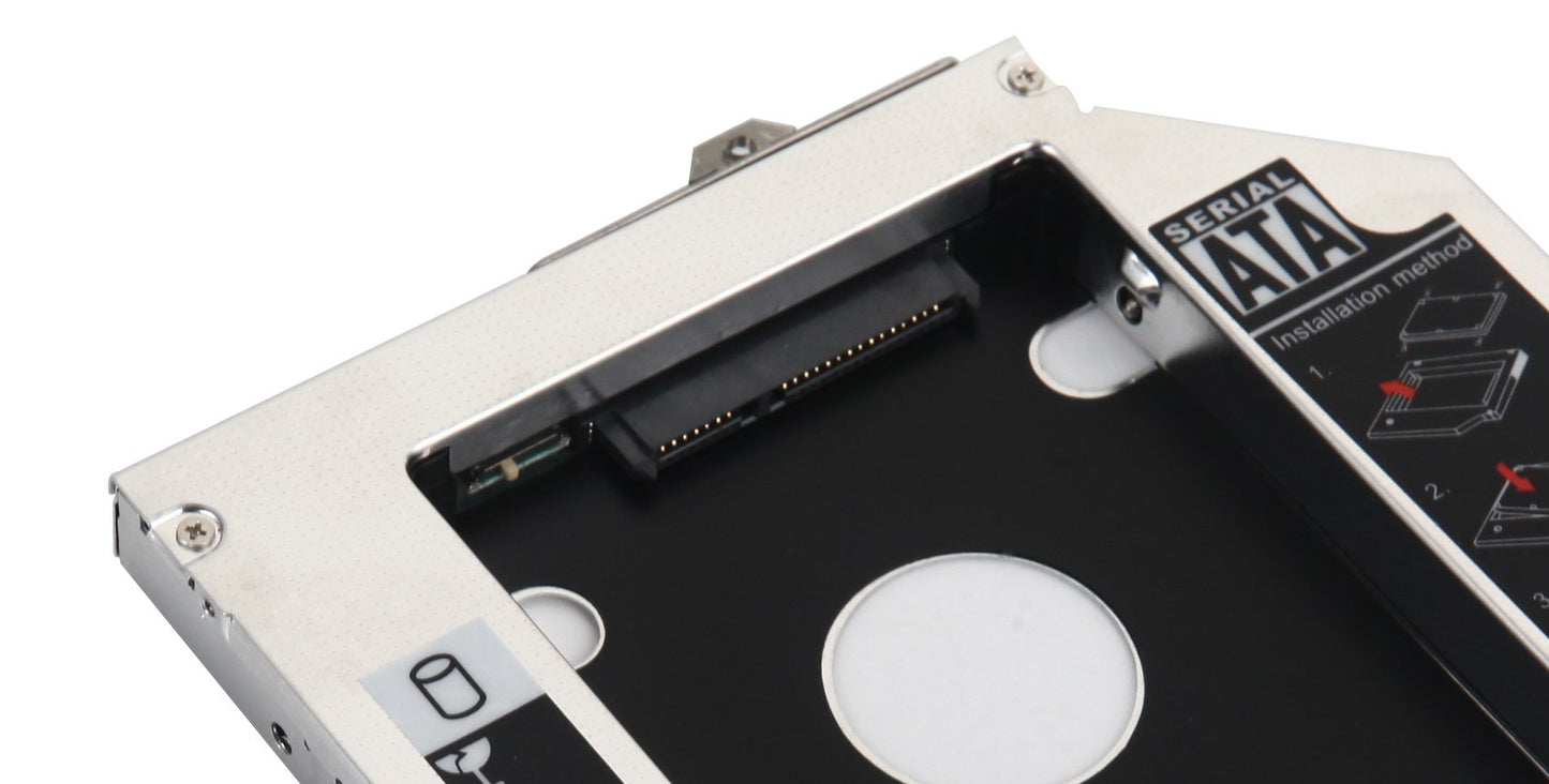 DY-tech 2nd HDD SSD Hard Drive Caddy for HP ProBook 6440b 6445b 6450b 6455b 6550b 6555b with Faceplate Bezel + Mounting Bracket
