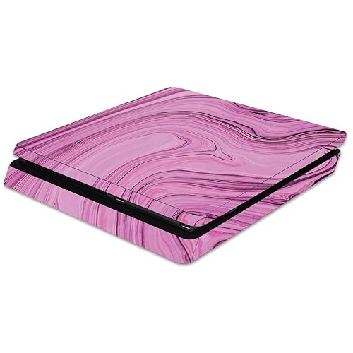 MightySkins Skin Compatible with Sony PS4 Slim Console - Pink Thai Marble | Protective, Durable, and Unique Vinyl Decal wrap Cover | Easy to Apply