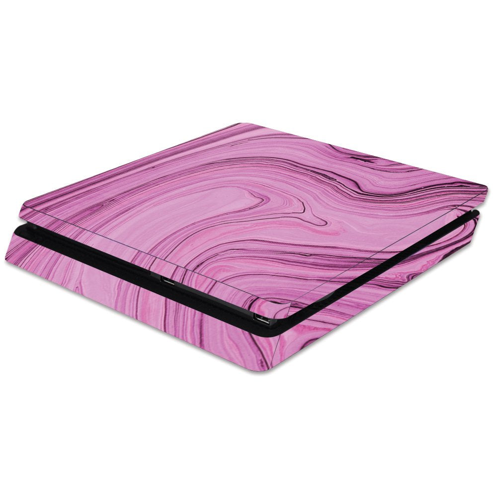 MightySkins Skin Compatible with Sony PS4 Slim Console - Pink Thai Marble | Protective, Durable, and Unique Vinyl Decal wrap Cover | Easy to Apply
