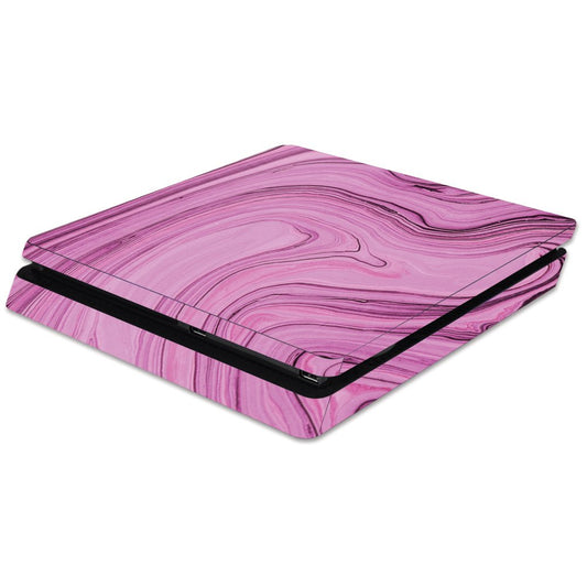 MightySkins Skin Compatible with Sony PS4 Slim Console - Pink Thai Marble | Protective, Durable, and Unique Vinyl Decal wrap Cover | Easy to Apply