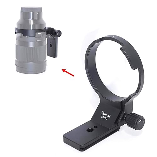 iShoot CNC Machined 82mm Tripod Mount Ring Lens Collar for Sigma 40mm f/1.4 DG HSM Art Lens, Built-in ARCA Type Quick Release Plate Compatible